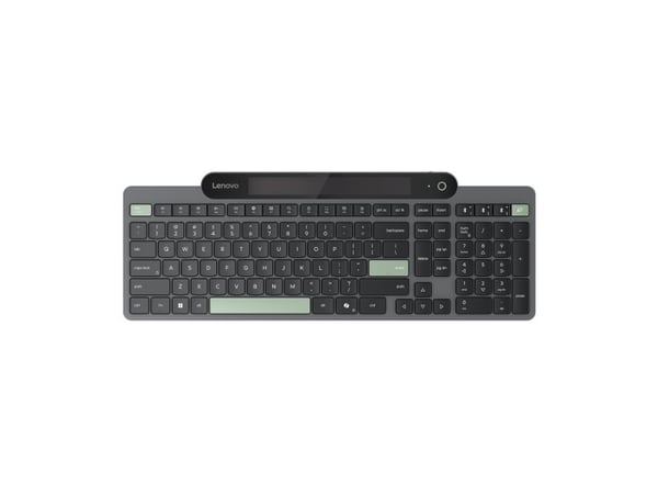 Lenovo - Tastatur - self-charging - trådløs - Bluetooth 5.1 - QWERTY - Dansk - svart - brun boks