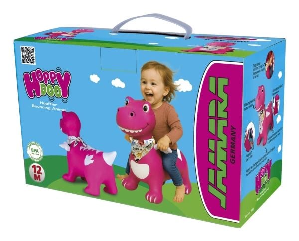 Jamara Bouncing animal Dino with wings HoppyDoo, 0 hjul, Rosa