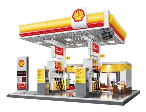 Jamara CaDA Shell Gas Station with Shop and Car Wash, Byggesett, 14 år, 1309 stykker, 2,61 kg