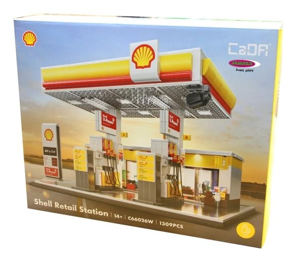 Jamara CaDA Shell Gas Station with Shop and Car Wash, Byggesett, 14 år, 1309 stykker, 2,61 kg