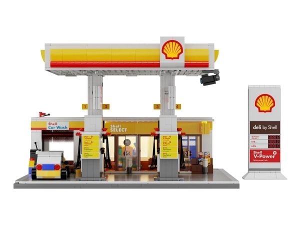Jamara CaDA Shell Gas Station with Shop and Car Wash, Byggesett, 14 år, 1309 stykker, 2,61 kg