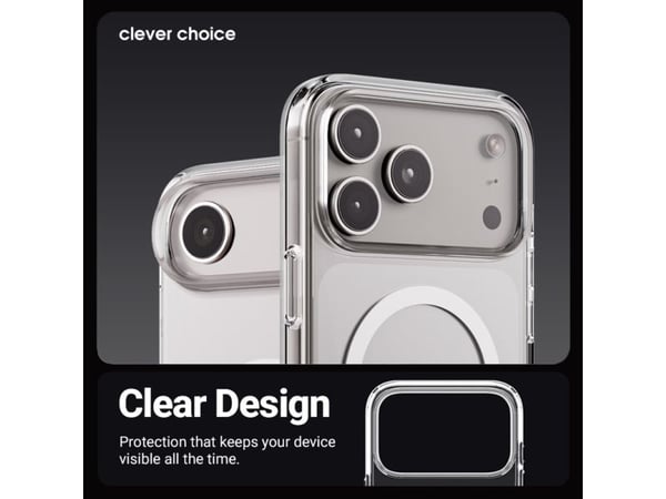 Crong Clear MAG Cover - Magsafe kotelo iPhone 17 Pro Max läpinäkyvä