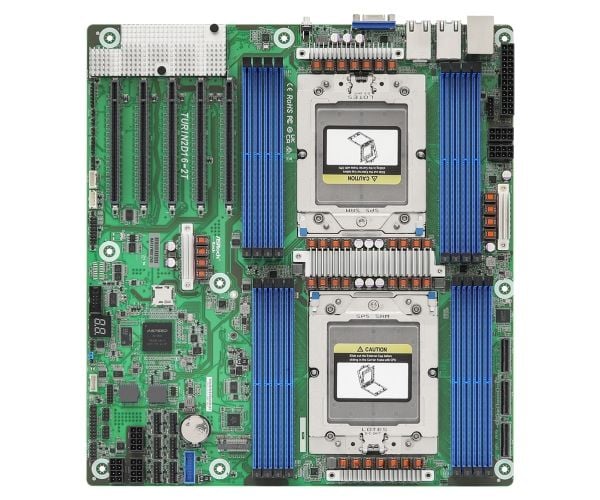 Hovedkort AsRock TURIN2D16-2T 2x SP5 OG Epyc 9004/9005 Soc (16x DIMM 2x MCIO opptil 16xSATA 1xM.2 2x10Gbe IMPI EEB)