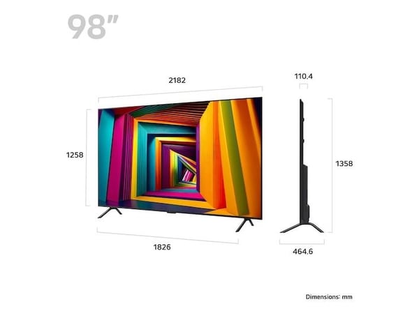 TV-apparatLG98 "4K Ultra HD3840 x 2160 pikslerFlat16:9LED98UT91006LA 98UT91006LA (8806096167991)