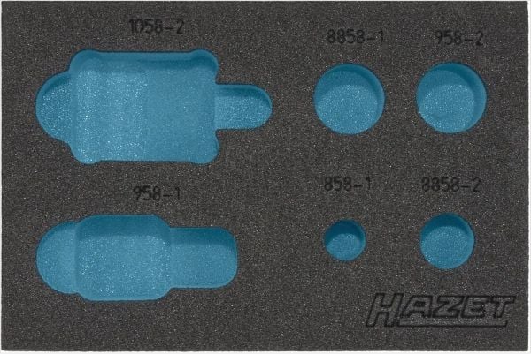 HAZET 163-217L, Vetolaatikkoyksikkö, Sininen, Harmaa, Vaahto, Saksa, 114 mm, 172 mm