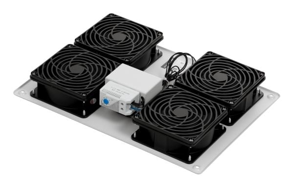 EFB Elektronik PEL-LFD04ET.GR, Viftebrett-termostat, Innebygd vifte, Stål, Sort, Lysegrå