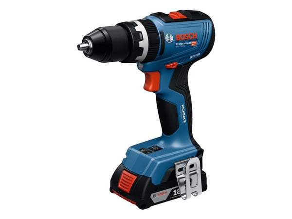 Bosch GSB 18V-65, Borr med pistolgrepp, nyckel, Svart, Blå, 2100 RPM, 550 RPM, 2100 RPM - SOLO