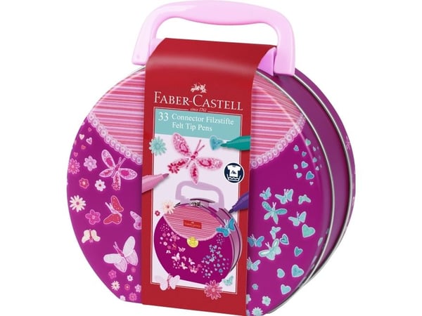 Faber-Castell 155537, 33 styck, Magenta, Rosa, Rund, Vattenbaserat bläck, Motorikträning, Tränar kreativt tänkande
