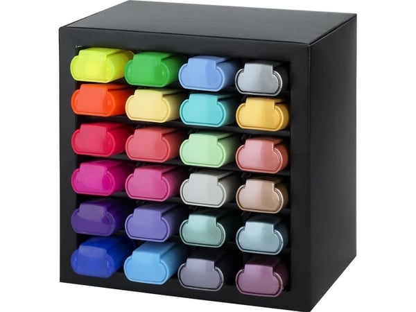 Faber-Castell - Markeringspenn - permanent - assorterte farger - vannbasert blekk - 1-5 mm (en pakke 24)