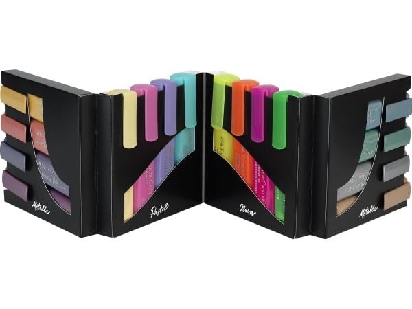 Faber-Castell - Markeringspenn - permanent - assorterte farger - vannbasert blekk - 1-5 mm (en pakke 16)