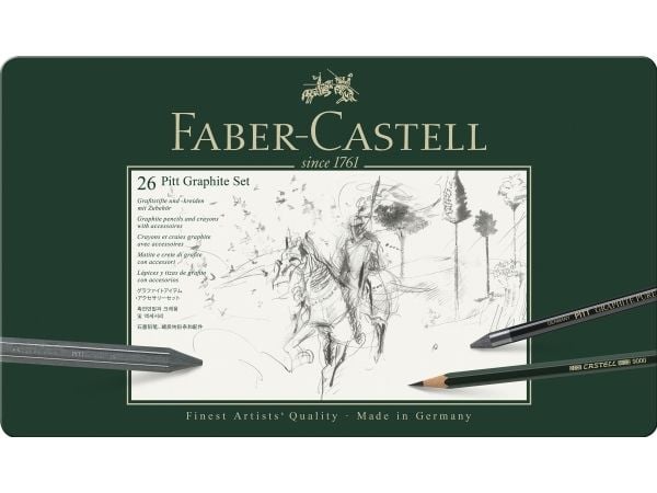 Faber-Castell PITT GRAPHITE - Lyijykynä-, värikynä- ja pensselisetti - lajiteltu