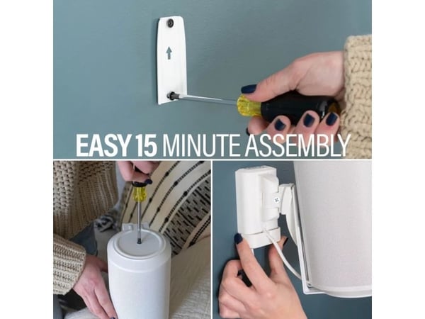 Sanus WSWME12 - Monteringssett (veggmontering) - for høyttaler - justerbar, par - hvit - veggmonterbar (en pakke 2) - for Sonos Era 100