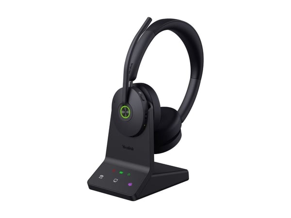 Yealink WH68 - Hodesett - on-ear - DECT / Bluetooth - trådløs - aktiv støydemping - Certified for Microsoft Teams