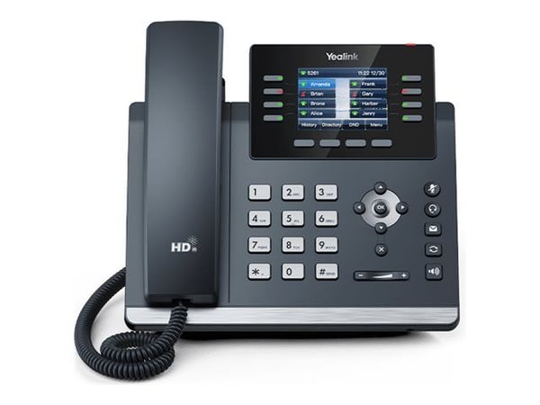 Yealink SIP-T44W - VoIP-telefon med nummerpresentation/samtal väntar - 5-vägs samtalsförmåg - SIP over TLS, RTCP-XR, VQ-RTCPXR, SIP, SIP v2, SRTP, ...