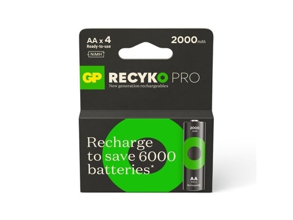 Ikke spesifisert_V Akkumulatorer Gp Recykop Aa. 2000Mah. 4Pc
