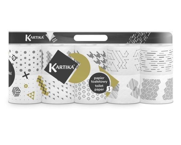 Toalettpapper Kartika Black 200 10 rullar 3-lagers