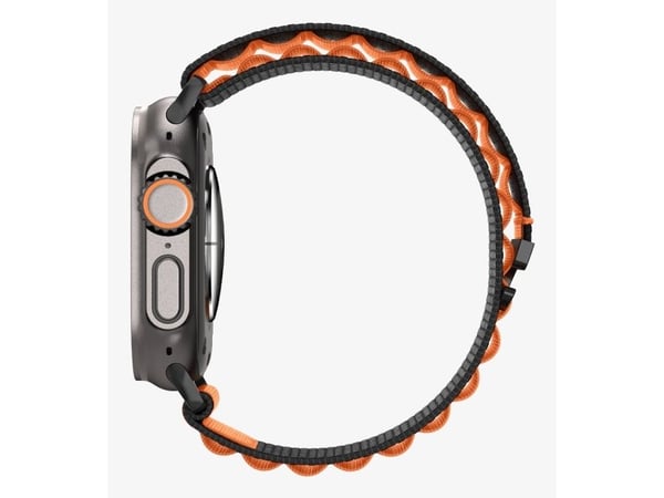 Spigen WBF1, Yhtye, Älykello, Oranssi, Apple, Apple Watch Ultra 3 (49mm) Apple Watch Ultra 2 (49mm) Apple Watch Ultra (49mm), Kangas