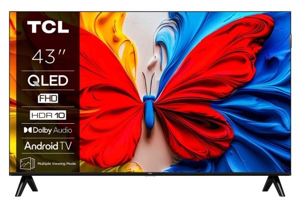 TCL 43V5C - 43" Diagonalklasse (42.5" synlig) - V5C Series LED-bakgrunnsbelyst LCD TV - QLED - Smart TV - Android TV - 1080p 1920 x 1080 - HDR - bø...