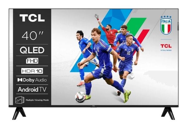 TCL 40V5C - 40" Diagonalklasse (39.5" synlig) - V5C Series LED-bakgrunnsbelyst LCD TV - QLED - Smart TV - Android TV - 1080p 1920 x 1080 - HDR - bø...