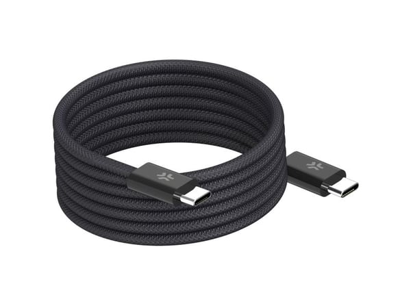 USB-C Kabel 60W Magnetisk Flätad 1m Svart