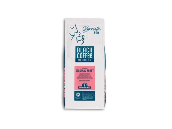 Espresso helbønner, BKI Black Coffee original, pose a 1 kg - (6 stk.)