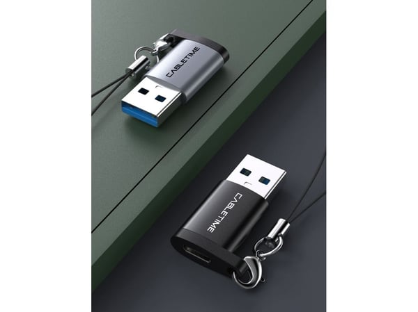 Cabletime CP73B, USB Typ-A, USB Typ-C, Sortera