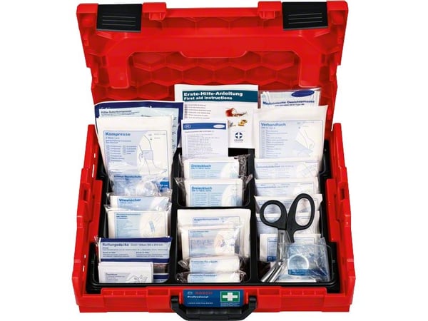 Bosch 1.600.A02.X2R, Industrielt førstehjelpssett, Rød, Plast, Klikkspenne, 357 mm, 442 mm