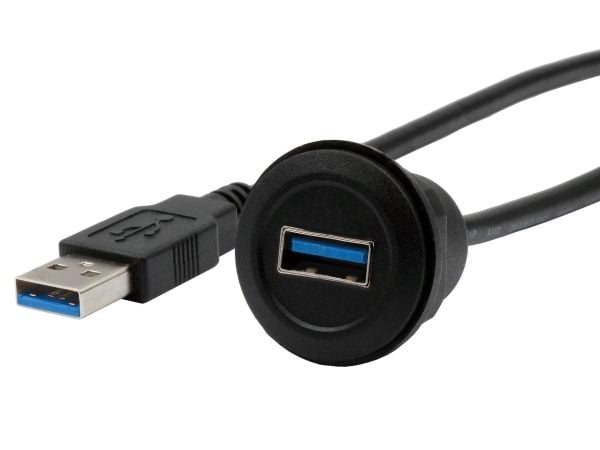 EXSYS EX-49220, 0,3 m, USB A, USB A, USB 3.2 Gen 1 (3.1 Gen 1), 5 Gbit/s, Sort