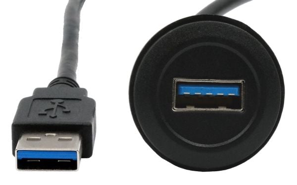 EXSYS EX-49220, 0,3 m, USB A, USB A, USB 3.2 Gen 1 (3.1 Gen 1), 5 Gbit/s, Sort