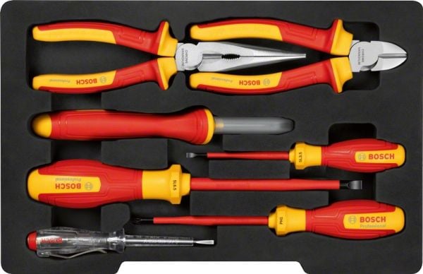 Bosch 1.600.A02.NG3, Rød, Gult, 7 verktøy