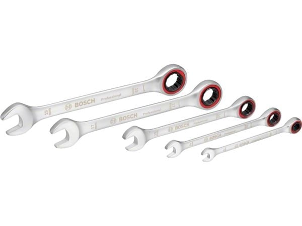 Bosch 1.600.A02.Z3D, Kromvanadiumstål, 8,10,13,17,19 mm, 5 stykker, Kromfarget