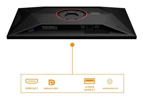 AOC G4 U32G4U, 80 cm (31.5"), 3840 x 2160 piksler, 4K Ultra HD, 1 ms, Svart, Rød