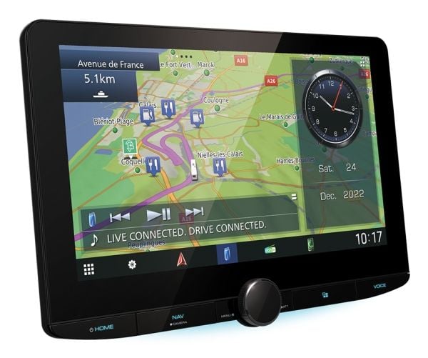 Kenwood DNR992RVS - Navigasjonssystem - display - 10.1" - berøringsskjerm - enhet i instrumentbordet - Double-DIN
