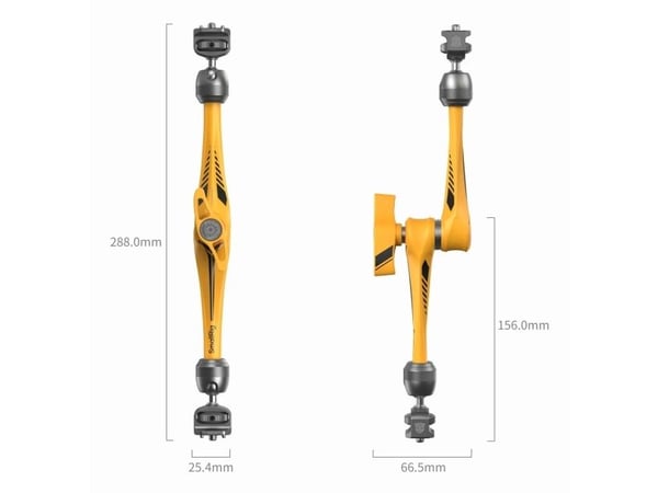SmallRig 5521, Leddet rosettarm, Rustfritt stål, Gul, Aluminium, Silikon, Rustfritt stål, 1/4-20", 60 mm, 32 mm