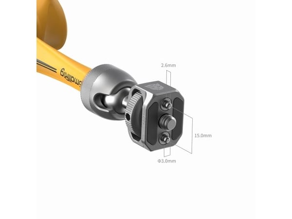 SmallRig 5521, Leddet rosettarm, Rustfritt stål, Gul, Aluminium, Silikon, Rustfritt stål, 1/4-20", 60 mm, 32 mm