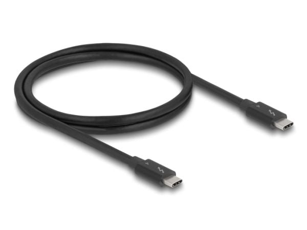 Delock Thunderbolt 4-kabel 40 Gbps PD 3.1 240 W 1 m svart