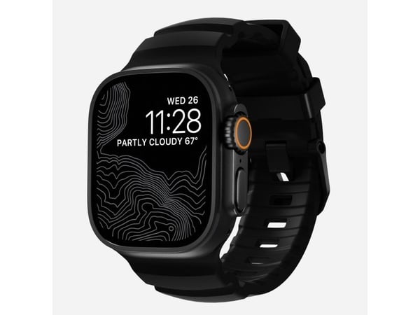 Nomad Rocky Point Band, Band, Smartklokke, Svart, Apple, Ultra / 46mm, Lær, Titan Nomad Rocky Point Band, Band, Smartklokke, Svart, Apple, Ultra / 46mm, Lær, Titan