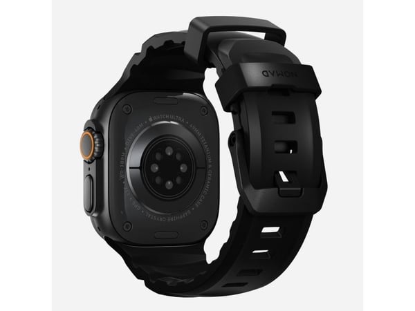 Nomad Rocky Point Band, Band, Smartklokke, Svart, Apple, Ultra / 46mm, Lær, Titan