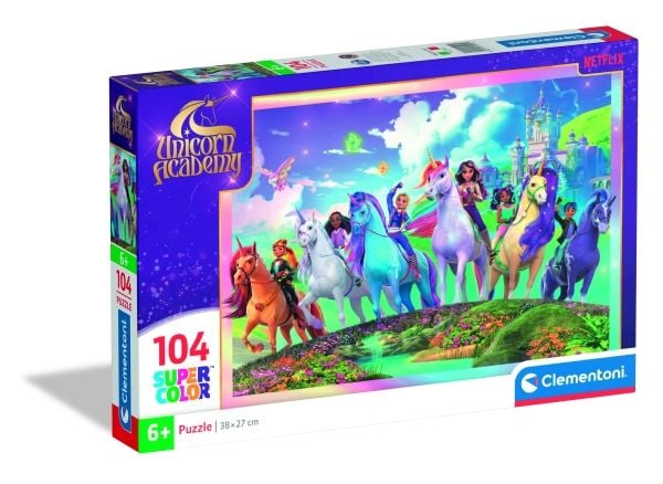 Clementoni 104 pcs Puzzles Unicorn Academy, 6 År