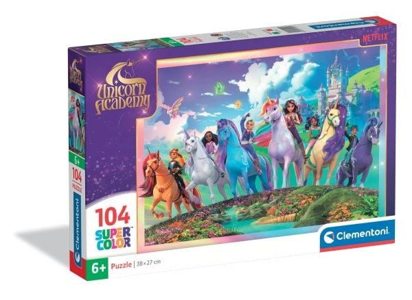 Clementoni 104 pcs Puzzles Unicorn Academy, 6 År