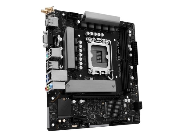 ASRock H810M-X WIFI - Hovedkort - micro ATX - LGA1851-sokkel - H810 Chipset - USB-C 3.2 Gen 1, USB 3.2 Gen 1 - 2.5 Gigabit LAN, Wi-Fi, Bluetooth - ...