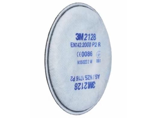 3M 2128, Partikkelfilter, 80 stykker, P2, 3M™ Full Facepiece 6000 Series, 3M™ Half Facepiece 6000 Series, 3M™ Half Facepiece 6500QL...