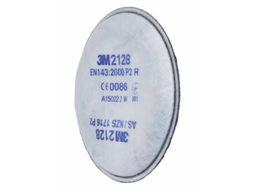 3M 2128, Partikkelfilter, 80 stykker, P2, 3M™ Full Facepiece 6000 Series, 3M™ Half Facepiece 6000 Series, 3M™ Half Facepiece 6500QL...