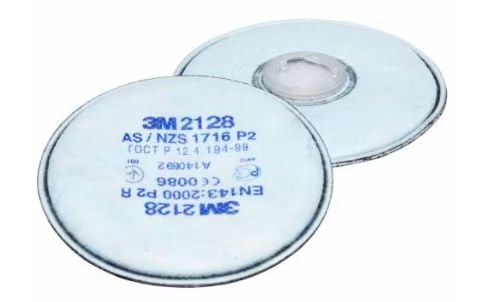 3M 2128, Partikkelfilter, 80 stykker, P2, 3M™ Full Facepiece 6000 Series, 3M™ Half Facepiece 6000 Series, 3M™ Half Facepiece 6500QL...