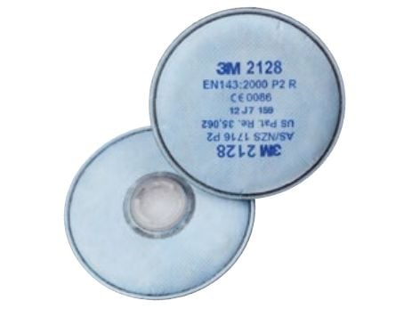 3M 2128, Partikkelfilter, 80 stykker, P2, 3M™ Full Facepiece 6000 Series, 3M™ Half Facepiece 6000 Series, 3M™ Half Facepiece 6500QL...
