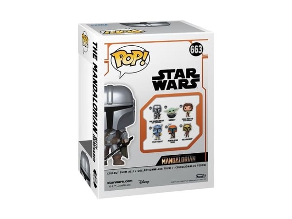 FUNKO POP! The Mandalorian with Darksaber, Samlefigur, Film og TV-serier, 150 g