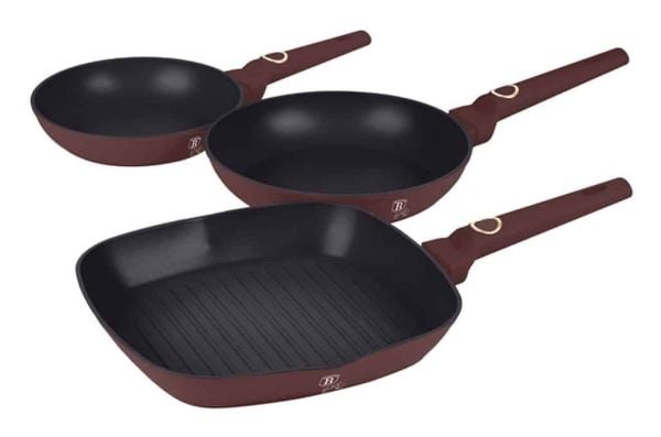 Berlinger Haus BH-8049, Stekesett, Sort, Bordeaux, Aluminium, Titanium Pro, 20 cm, 24 cm