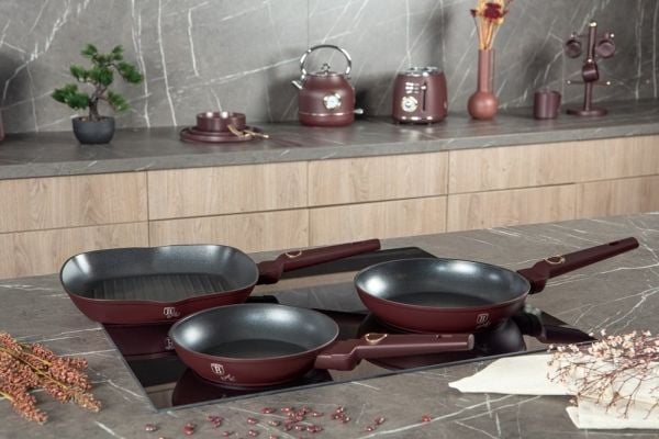 Berlinger Haus BH-8049, Stekesett, Sort, Bordeaux, Aluminium, Titanium Pro, 20 cm, 24 cm