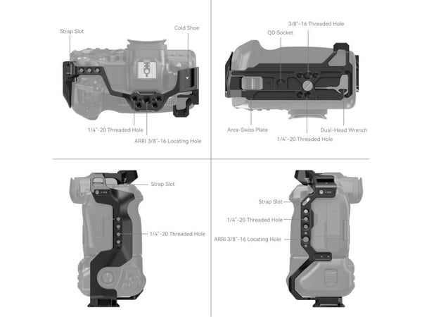 SmallRig 3464B, 153 mm, 66 mm, 161,3 mm, 200 g, 185 mm, 180 mm