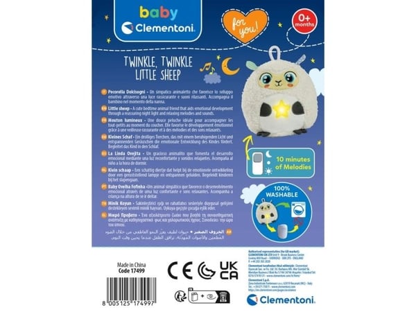 Clementoni Disney Baby 17499, Leke sau, Gir fra seg lyd, LR44, Batterier medfølger